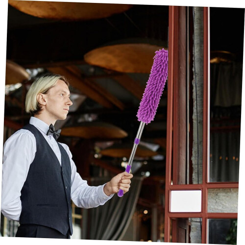 Extendable Chenille Duster with Long Handle, Washable Microfiber for  Ceilings and Car Cleaning 2
