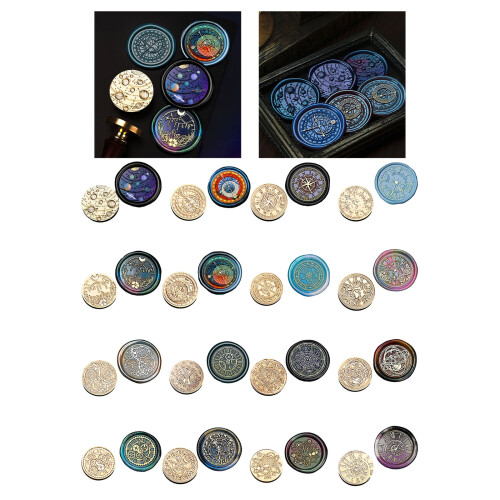 Astronomical Series Wax Seal Stamp Compasses-space star system 2
