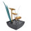 Κίτρινο επιτραπέζιο σιντριβάνι LED - Ήσυχη διακόσμηση καταρράκτη για το σπίτι ή 5