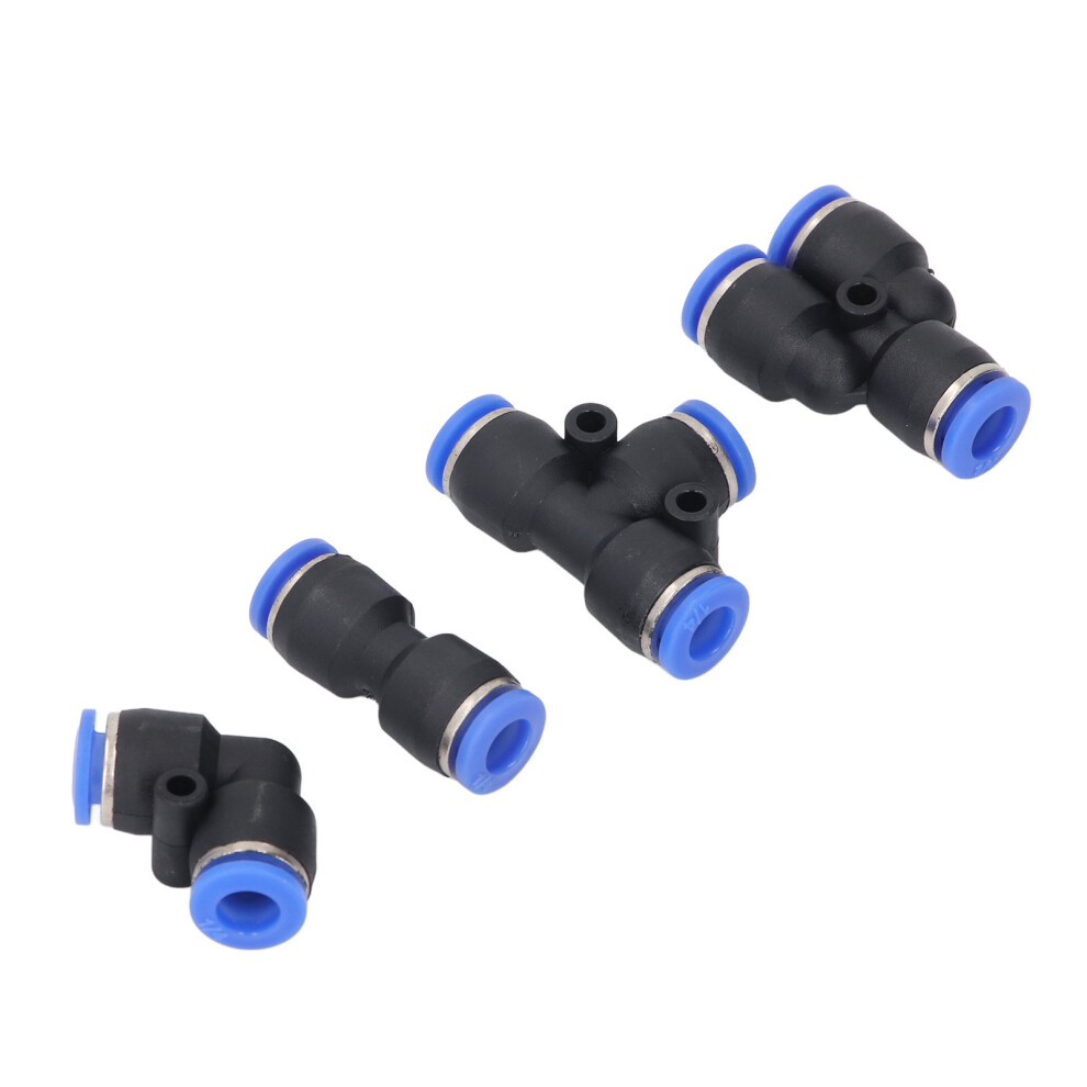 40Pcs 1/2In Abs Push To Connect Pneumatic Fittings Kit With Splitters, Elbows & Tees 5021364772735