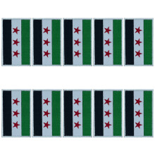 Multiuse Embroidered Patches New Syrian Flags Badge with-10