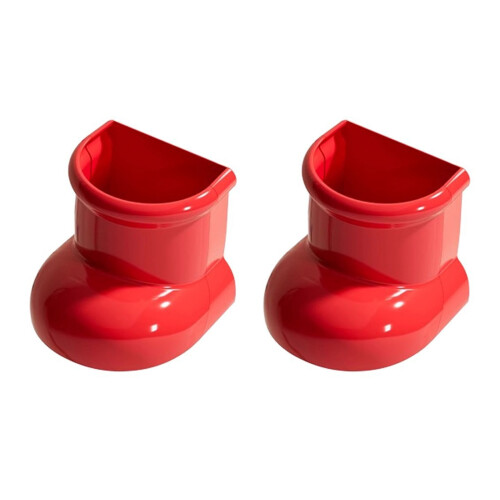 Magnetic Boot Storage Box Stylish and Sturdy Easy to Clean-Red