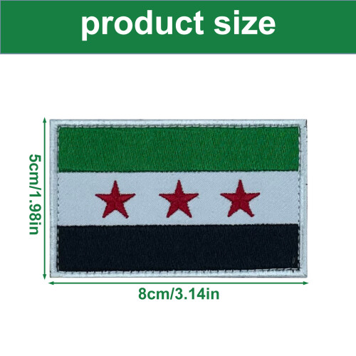 Multiuse Embroidered Patches New Syrian Flags Badge with-10 2