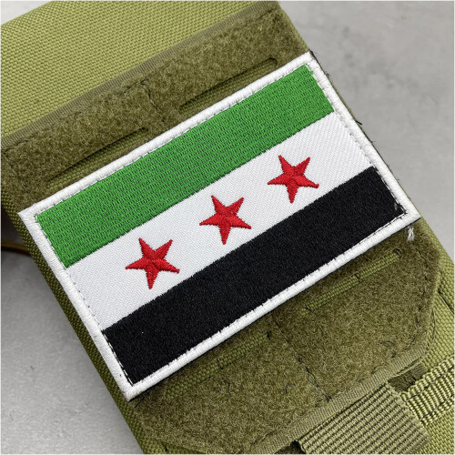 Multiuse Embroidered Patches New Syrian Flags Badge with-10 1
