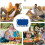 picnic blanket foldable  waterproof, extra large for grass with fruit print 3