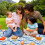 picnic blanket foldable  waterproof, extra large for grass with fruit print 2
