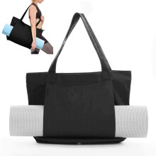Yoga Mat Bag with Side Pockets for Travel Training Office 45x35x15cm