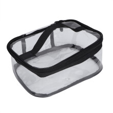 TSA-goedgekeurde transparante make-uptas, draagbaar en lichtgewicht PVC-materiaal, prachtig waterdicht opbergzakje met ritssluiting, transparant en