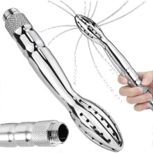 Duschaufsatz-Set mit Metall-Einlaufdüse, porösem Sprühdesign und Samt-Tragetasche für Männer und Frauen (Gesundheitspflege)