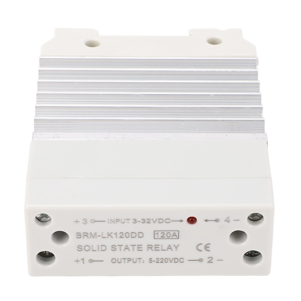 120A Single Phase Dc Ssr Module With Heat Sink, 3-32Vdc Input 9381364775355