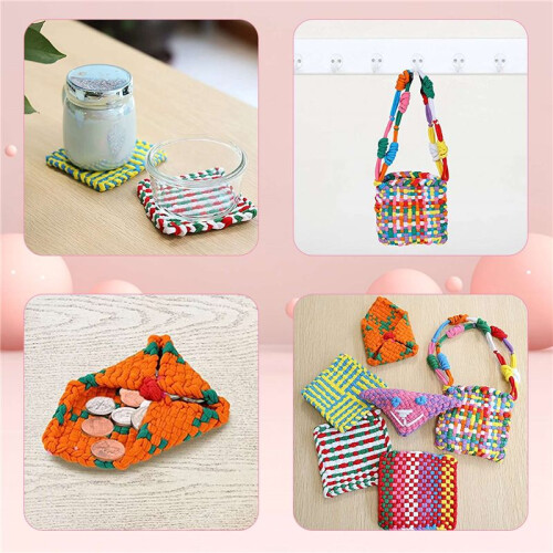 192 PeçAs 7 Polegadas Potholder Loops Tecelagem Loops Tecelagem Artesanato com 12 Cores para Artesanato DIY Suprimentos A 2