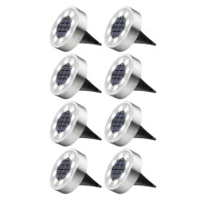 8 Peças Luzes Solares À Terra IP68 Luzes Solares Ao Ar Livre Luzes Solares Do Jardim Luzes de Paisagem no Solo para Passarela de Quintal, B