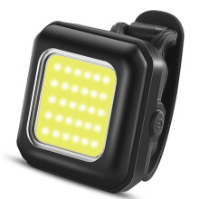 Mountain Bike Headlight Night Riding Front Light USB Rechargeable Ultra Bright Flashlight Tail Warning Black White Light
