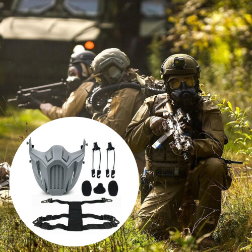 Μάσκα τακτικής paintball μισής μάσκας για παιχνίδια Airsoft και CS, πολλαπλής χρήσης 1