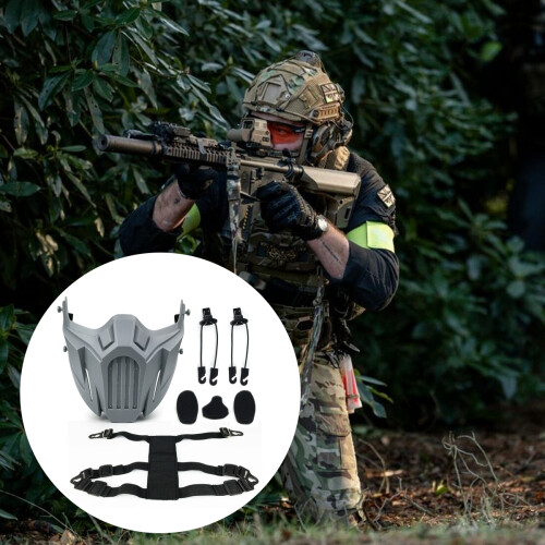 Μάσκα τακτικής paintball μισής μάσκας για παιχνίδια Airsoft και CS, πολλαπλής χρήσης 2