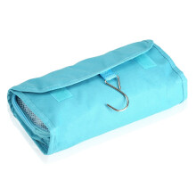 Neceser para mujeres y hombres, organizador colgante de pared con compartimentos de malla, almacenamiento de lona portátil y duradero para viajes,