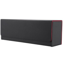 para  Desk Box 400 Card Desk Box Card Storage Box Deck Box Deck Box de Couro PU para Jogos de Cartas ColecionáVeis (Preto+Vermelho)