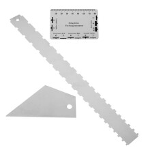Righello per Manico Chitarra, Righello per Misurare L'Altezza Dei Perni Della Tastiera del Manico, Righello Triangolare, Set di Accordi per La