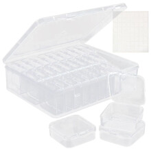 Recipiente Frisado com Caixa de Armazenamento com Tampa Grande Articulada, Caixa de Armazenamento de Arte em Diamante para Organizar Caixa de
