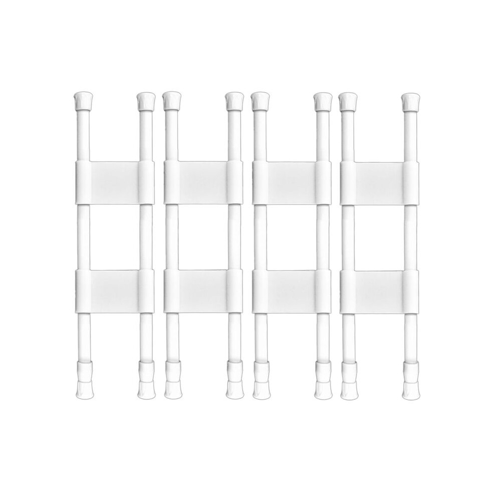 4 Pcs Double Rv Refrigerator Bars Adjustable Fridge Tension Rods Rv Refrigerator Kitchen Accessories, Fridge Bars White 6133443869812