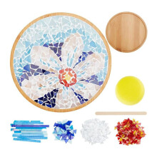 Kit de Artesanato em Mosaico Faça Você Mesmo para Iniciantes Adultos, Adequado para Porta-Copos de Mosaico Feitos À Mão, Decoração para Casa,