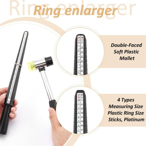 1 Set Ring Bracelet Sizer Measuring Tool Bangle Ring Enlarger Stick Mandrel Sizer Tool Polishing Bangle Tool Repair Kit 1