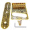 6 String Roller Saddle Bridge and Control Plate for TL Electric Guitar with Carving Decorative Strings Through Bridge 1