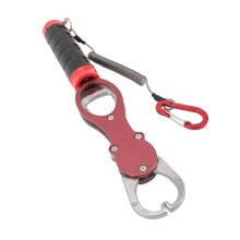 Red Aluminum Alloy Fish Lip Gripper with Scale Multifunctional Fishing Tool