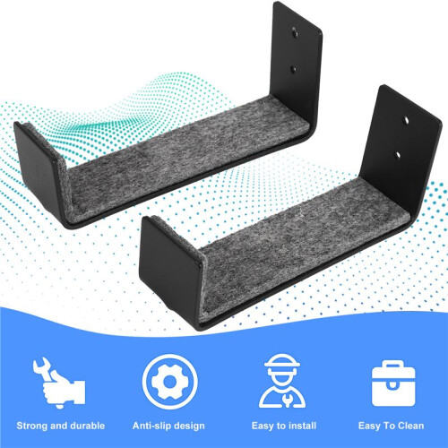 1Pair Hot Surfboard  Mount Rack,Kayak Boat Wall Rack Black 1