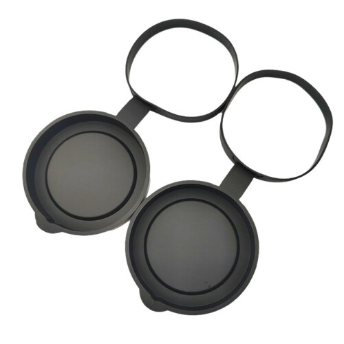 2 Pieces Binoculars Protective Rubber Objective Lens Cap Binocular Best Protect 61-63MM 1