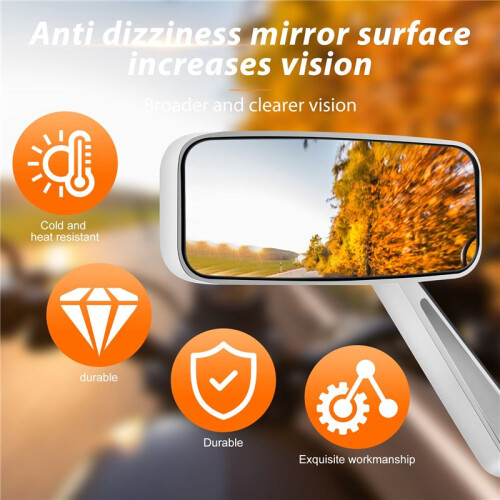 Motorcycle Rearview Mirrors Chrome 8/10Mm For 2