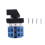 AC660V 25A 2-Pole 3-Position Momentary Plastic Rotary Changeover  +Black 1