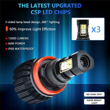 Auto LED RGB Scheinwerfer APP Bluetooth-Kompatible Steuerung Multi Colors LED Nebelscheinwerfer Birnen, H8 H9 H11