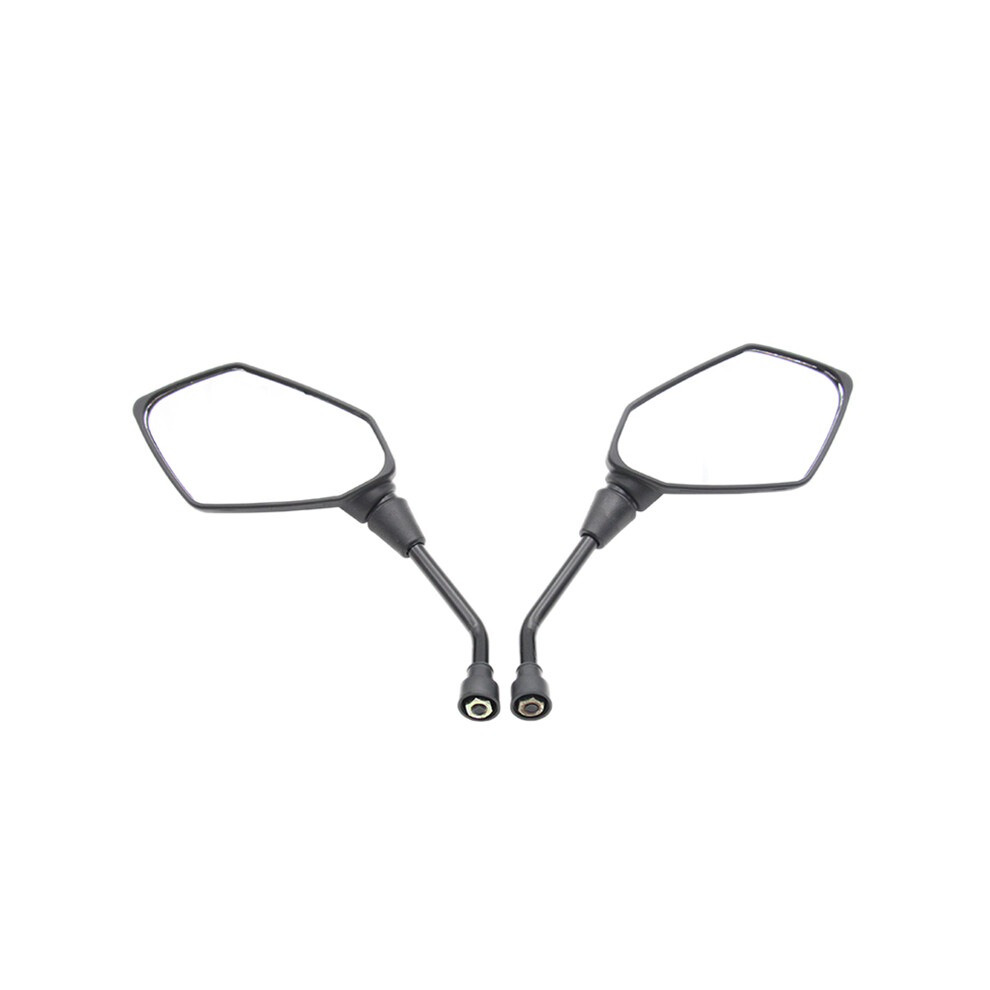 Universal 2Pcs Motorcycle Big Size Rear View Mirror Motorcycle Motorbike Chrome Scooter Rearview Rear View Side Mirror 8Mm Black Torribaly
