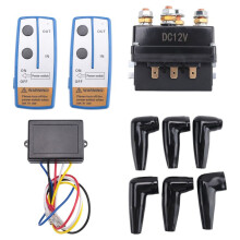 12V 500A Winch Solenoid Relay Contactor+ Wireless Winch Remote Control Kit for Truck  ATV 5500-12000Lbs Winch (500A)