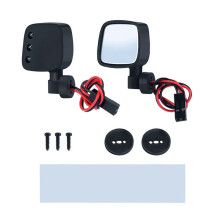 RC Car Rearview Lens Mirror with LED Lights for 1/10 Axial SCX10 II III RC Crawler Car Simulated Decorations Parts