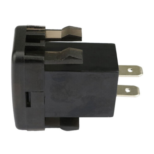 Car Dual USB3.0 Fast Charge con Display Voltmetro Caricabatteria da Auto Nero e Rosso per