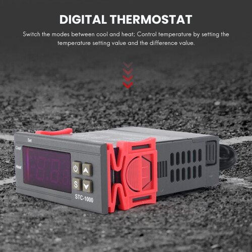 220V Digital STC-1000 Temperature Controller Thermostat Regulator+Sensor Probe 1