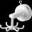 Rotatable Kitchen Hook - 6-Claw Suction Cup Wall Mount for Spatulas & Cookware, Drill-Free Plastic Storage Solution 2