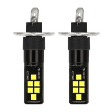 2 Stuks H1 Auto Led 12V-24V 12Smd Gloeilamp 3030 Chipset, W5W Bulb194 Led-Lamp voor Mistlampen Wit