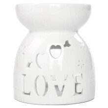 Ceramic Diffuser Candle Burner Ceramic Burning Essential Oils Diffusers Aromatic Lamp -Love
