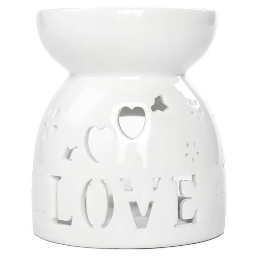 Ceramic Diffuser Candle Burner Ceramic Burning Essential Oils Diffusers Aromatic Lamp -Love