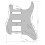 Pickguard Scratch Plate Gitarr Back Plate Set för Elgitarr del (3 Ply Vit) 5