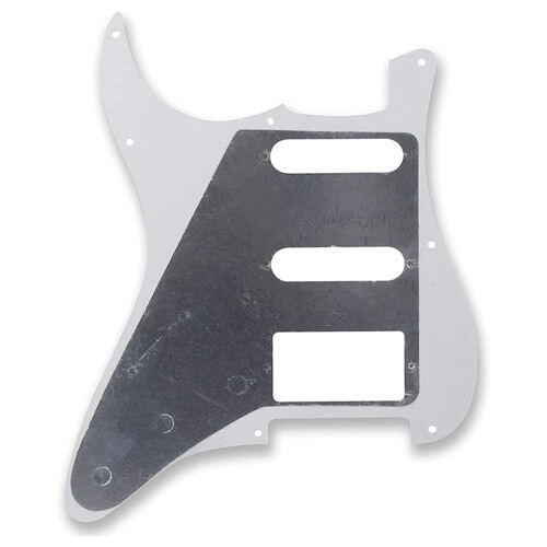 Pickguard Scratch Plate Gitarr Back Plate Set för Elgitarr del (3 Ply Vit) 2