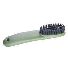 Ergonomic Shoe Cleaning Brush with Gentle NonShedding Filaments for Sneakers and Boots