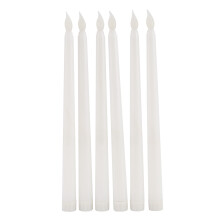 6Pcs LED Taper Candle for Dinner, Flickering Flameless Tapered Battery Operated Table Settings Weddings Birthday Parties