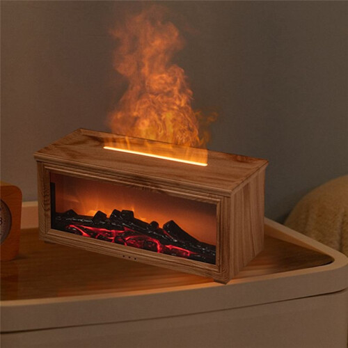 Aromatherapy Diffuser Simulation Fireplace with Dynamic Flame Effect Colorful Aromatherapy Diffuser for Home & Office A 1