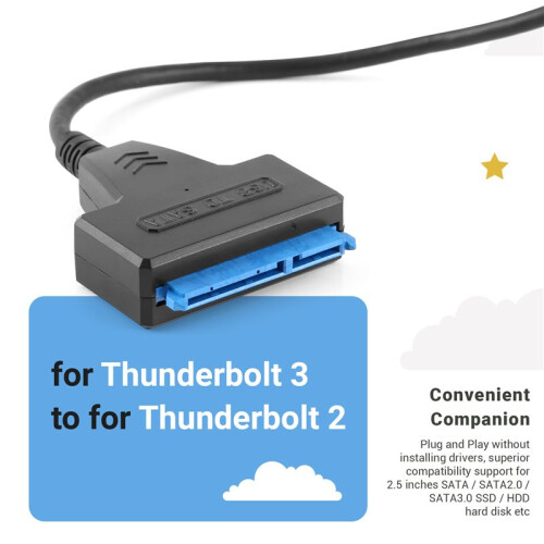 USB 3.1 Type C (USB C / for  3 Compatible) to  III 2.5in Hard Drive Adapter 2
