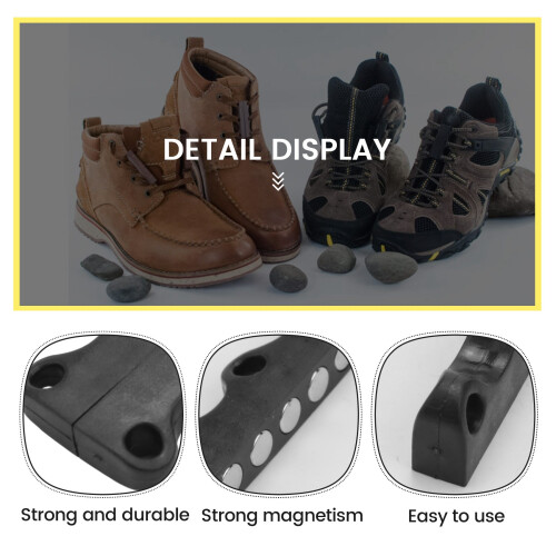 Magnetic Shoe Closure Fast Shoelace Closing 1 Pair (Black) 2