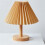 Pleated Table Lamp Bedroom Bedside Personalized Night Light - White USB Charging 7W A1 3